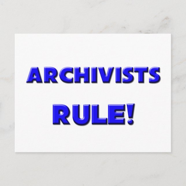 Carte Postale Les archivistes gouvernent ! (Devant)
