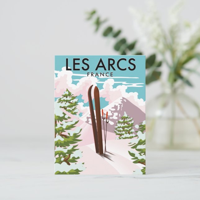 Carte Postale Les Arcs France voyage ski (Debout devant)