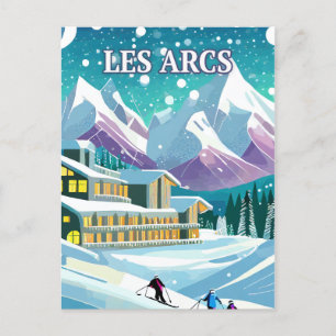 Carte Postale Les Arcs : Sculptures Alpines dans l'Éclat de l'Hi