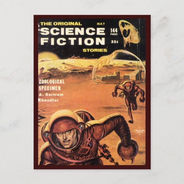 Carte Postale Les astronautes rétro en danger (Devant)