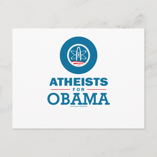 Carte Postale Les athées d'Obama (Devant)