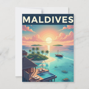 Carte Postale Les atolls des Maldives Océan Indien