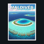 Carte Postale Les atolls des Maldives Océan Indien<br><div class="desc">Les Maldives, archipel de 26 atolls dans l'océan Indien, est un paradis tropical réputé pour ses plages de sable blanc immaculées, ses lagunes turquoise et ses magnifiques écosystèmes sous-marins. Les atolls, formés par des récifs coralliens qui entourent des lagunes peu profondes, abritent une incroyable diversité de vie marine, dont les...</div>