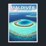Carte Postale Les atolls des Maldives Océan Indien<br><div class="desc">Les Maldives, archipel de 26 atolls dans l'océan Indien, est un paradis tropical réputé pour ses plages de sable blanc immaculées, ses lagunes turquoise et ses magnifiques écosystèmes sous-marins. Les atolls, formés par des récifs coralliens qui entourent des lagunes peu profondes, abritent une incroyable diversité de vie marine, dont les...</div>
