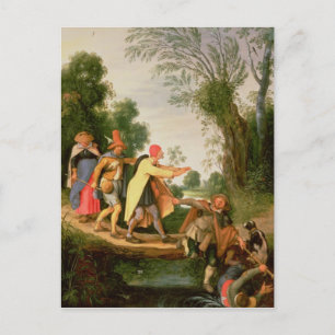 Carte Postale Les aveugles qui mènent les aveugles