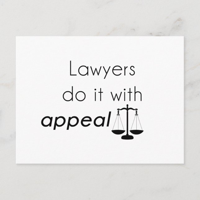 Carte Postale Les avocats le font avec (Devant)