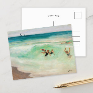 Carte Postale Les baigneurs dans la vague   Henri Lebasque