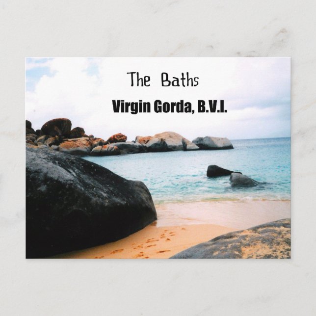 Carte Postale Les Bains, Virgin Gorda B.V.I. (Devant)