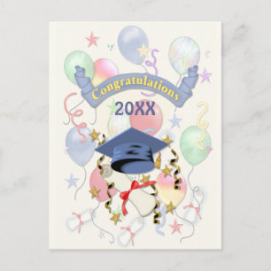 Carte Postale Les ballons de fin d'études 2018