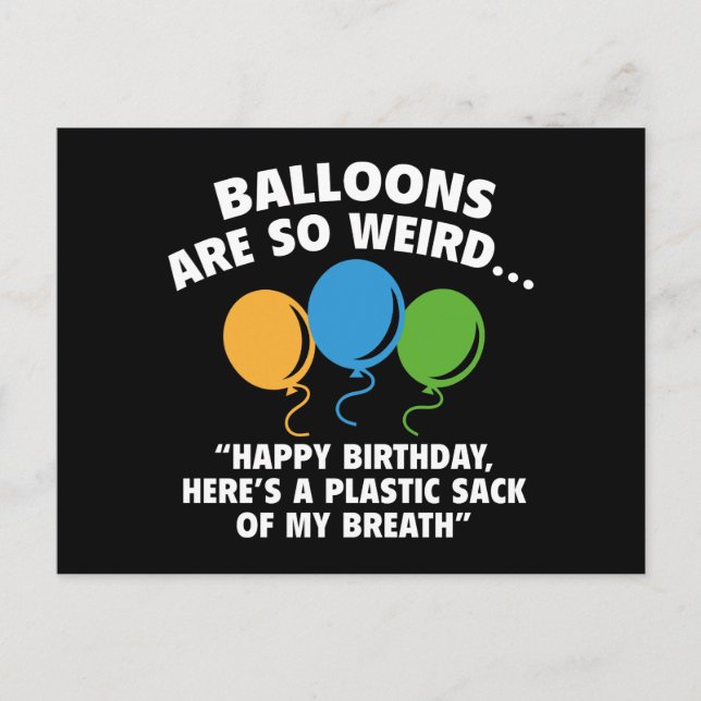 Carte Postale Les Ballons Sont Si Bizarres (Devant)