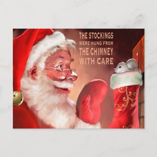 Carte Postale Les bas étaient suspendus par le c (Devant)