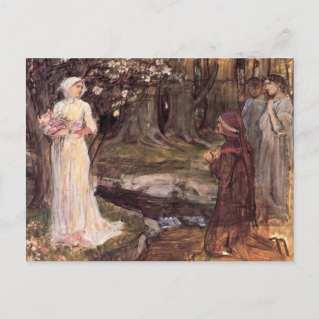 Carte Postale Les beaux-arts de Dante et Béatrice (Devant)