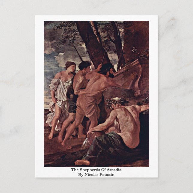 Carte Postale Les Bergers D'Arcadie Par Nicolas Poussin (Devant)