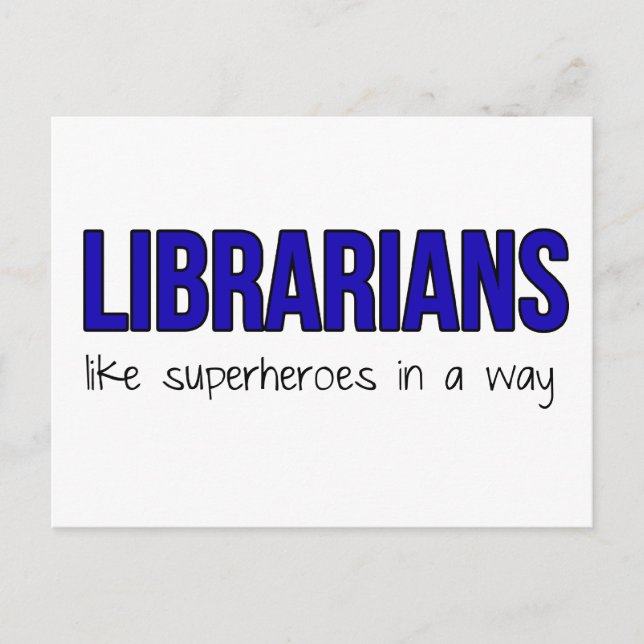 Carte Postale Les Bibliothèques Sont Des Superhéros (Devant)