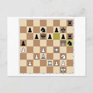 Carte Postale Les Blancs jouent et ont l'avantage. Échecs