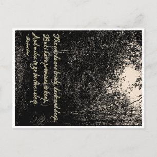 Carte Postale Les bois sont beaux, sombres et profonds...