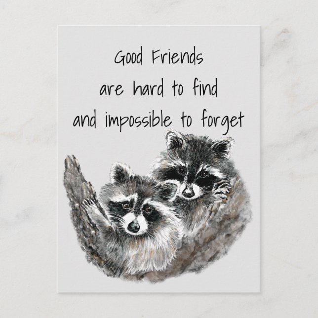 Carte Postale Les bons amis difficiles à trouver Impossible Cita (Devant)