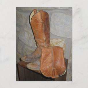 Carte Postale Les bottes de vieux cowboy sont les meilleures bot