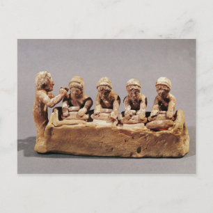 Carte Postale Les boulangers pétrissent la pâte à Thèbes