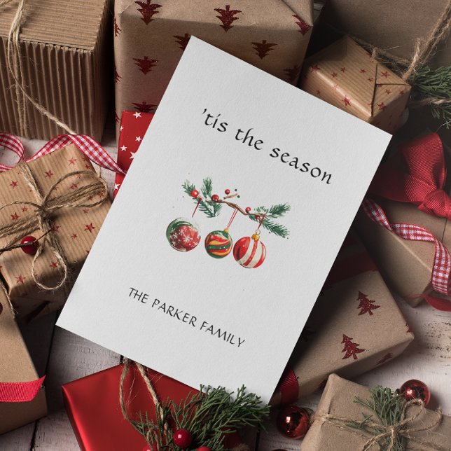 Carte Postale Les boules de Noël c'est la saison (Créateur téléchargé)