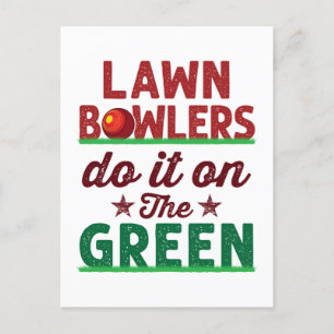 Carte Postale Les Bowlers De Pelouse Le Font Sur Le Vert