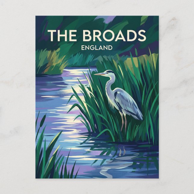 Carte Postale Les Broads Royaume-Uni (Devant)