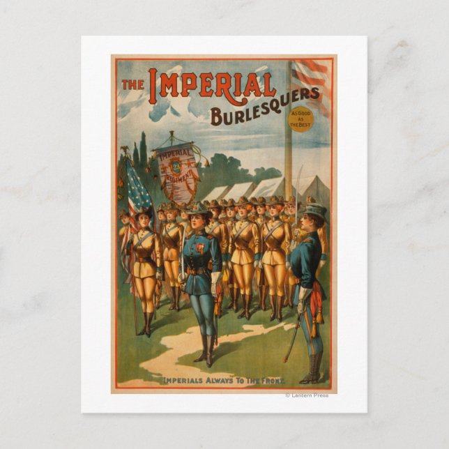 Carte Postale Les Burlesquers Impériaux Jouent Des Soldats Fémin (Devant)