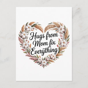 Carte Postale Les câlins de maman réparent tout