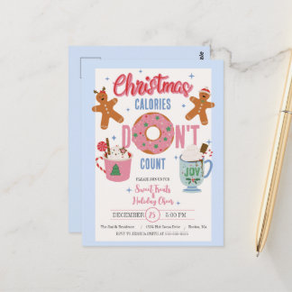 Carte Postale Les calories de Noël ne comptent pas