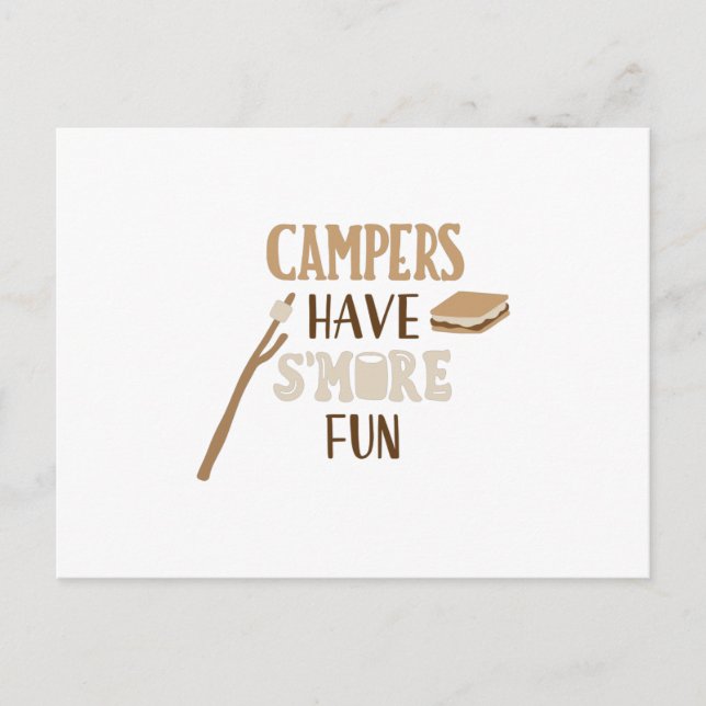 Carte Postale les campeurs ont plus de plaisir (Devant)