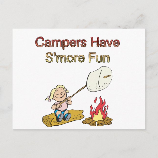 Carte Postale Les campeurs ont S'more fun (Devant)