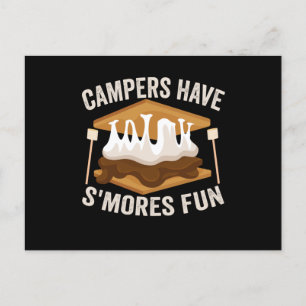 Carte Postale Les campeurs ont un plaisir de s'mores Drôle des a