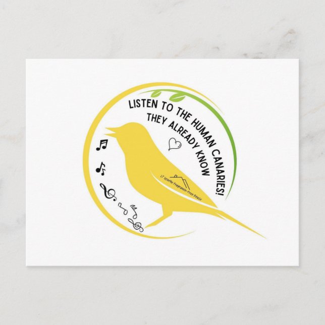 Carte Postale Les Canaris Humains Savent Déjà (Devant)