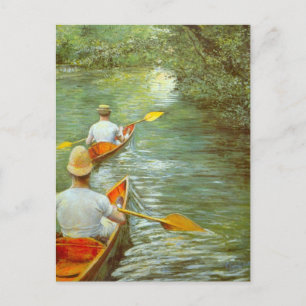 Carte Postale Les Canoës, Perissoires par Gustave Caillebotte