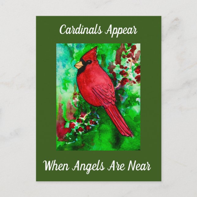 Carte Postale Les Cardinaux Apparaissent Quand Les Anges Sont Pr (Devant)