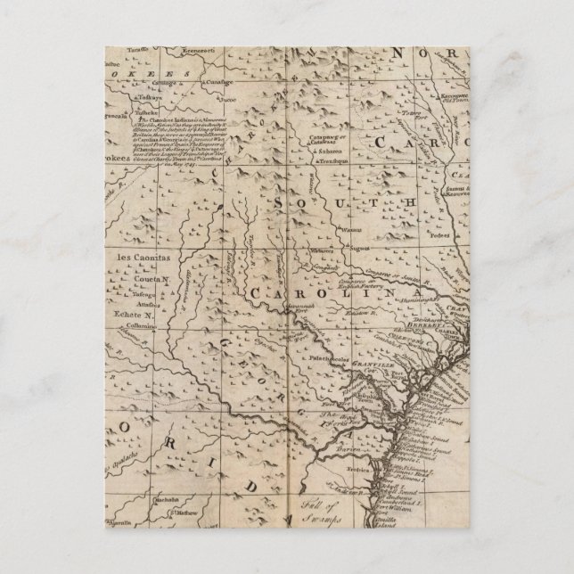 Carte Postale Les Carolinas et la Géorgie (Devant)