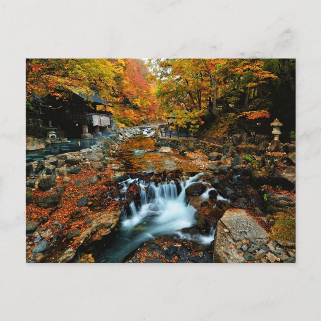 Carte Postale Les cascades | Takaragawa Onsen Osenkaku, Japon (Devant)