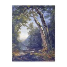 Les Catskills, paysage forestier, huile sur toile,
