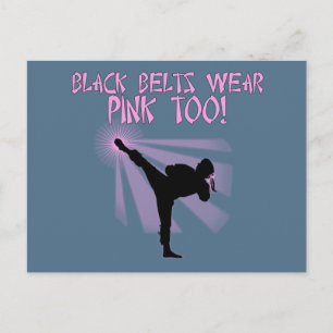 Carte Postale Les Ceintures Noires Portent Aussi Du Rose !