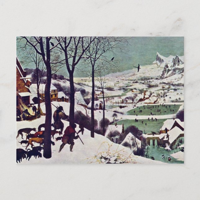 Carte Postale Les Chasseurs Dans La Neige, Par Bruegel D. Ä. Pie (Devant)