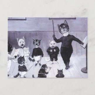 Carte Postale Les chatons apprennent à chanter