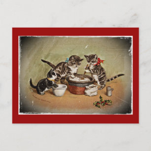 Carte Postale Les chatons font du pudding