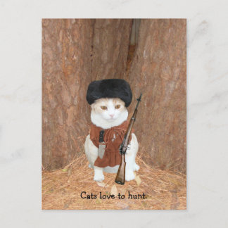 Carte Postale Les chats adorent chasser.