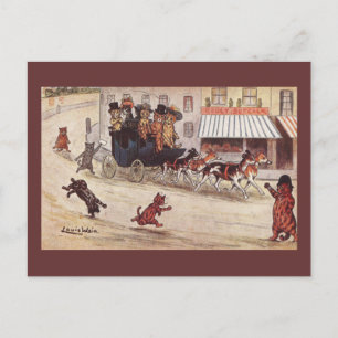 Carte Postale Les chats en coach à High Street
