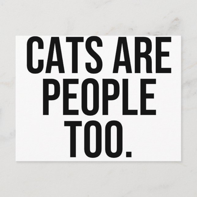 Carte Postale Les chats sont aussi des gens (Devant)