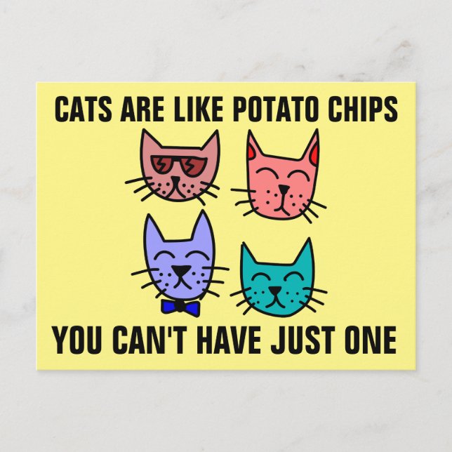 CARTE POSTALE LES CHATS SONT COMME DES CHAUSSURES DE POMME DE TE (Devant)