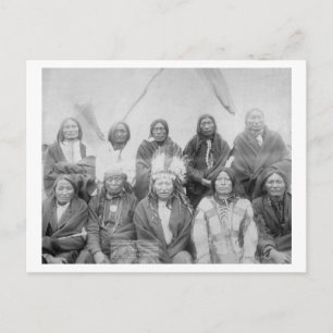 Carte Postale Les chefs indiens Lakota qui ont rencontré le géné