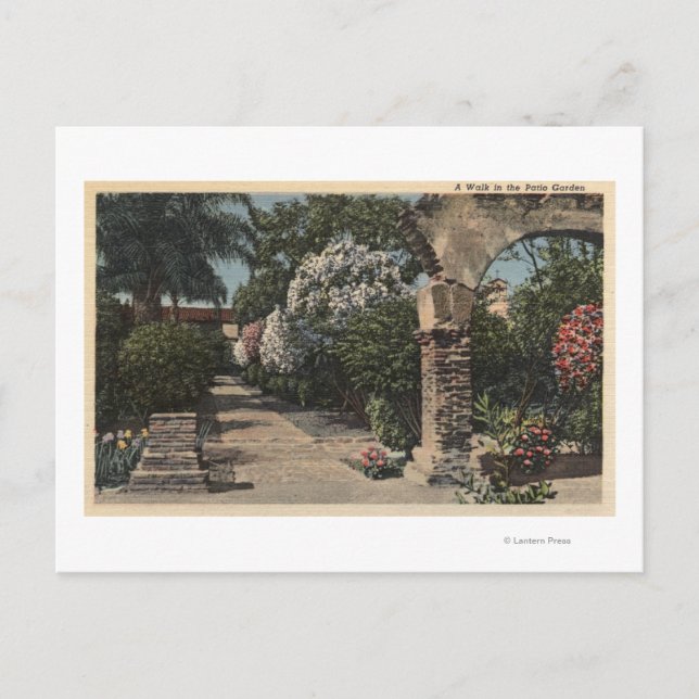 Carte Postale Les chemins du jardin de la Mission Patio (Devant)