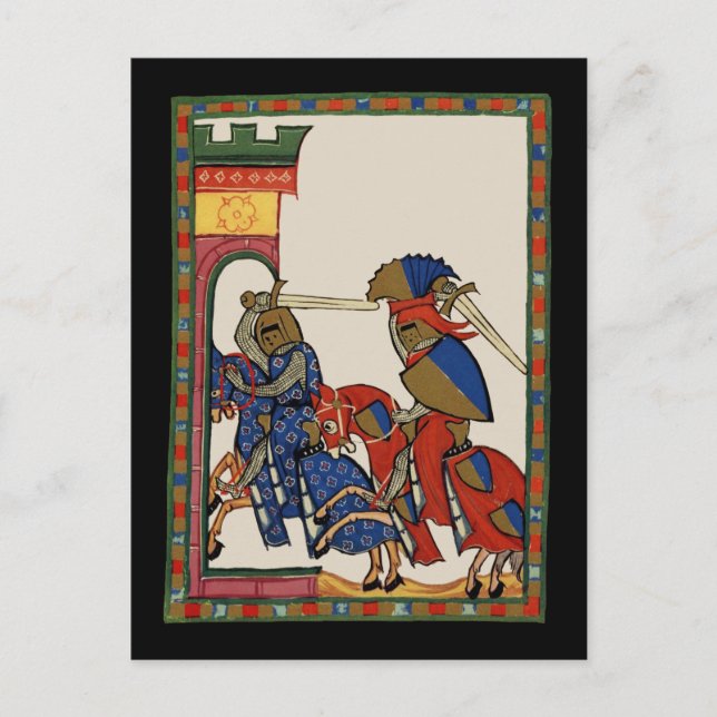 Carte Postale Les Chevaliers Qui S'Embarquent Du Château, XIVe S (Devant)