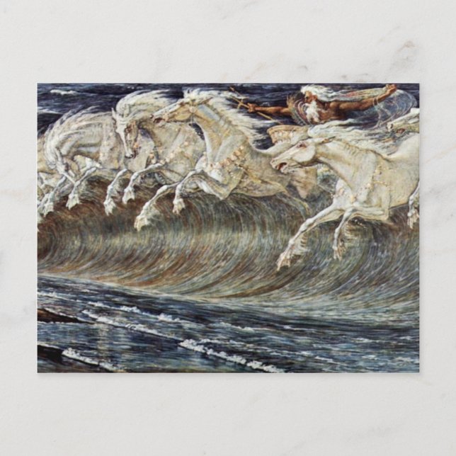 Carte Postale Les Chevaux De Neptune Par Crane Walter (Devant)